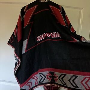 UGA University of Georgia Bulldogs Whipstitch Poncho/Cape